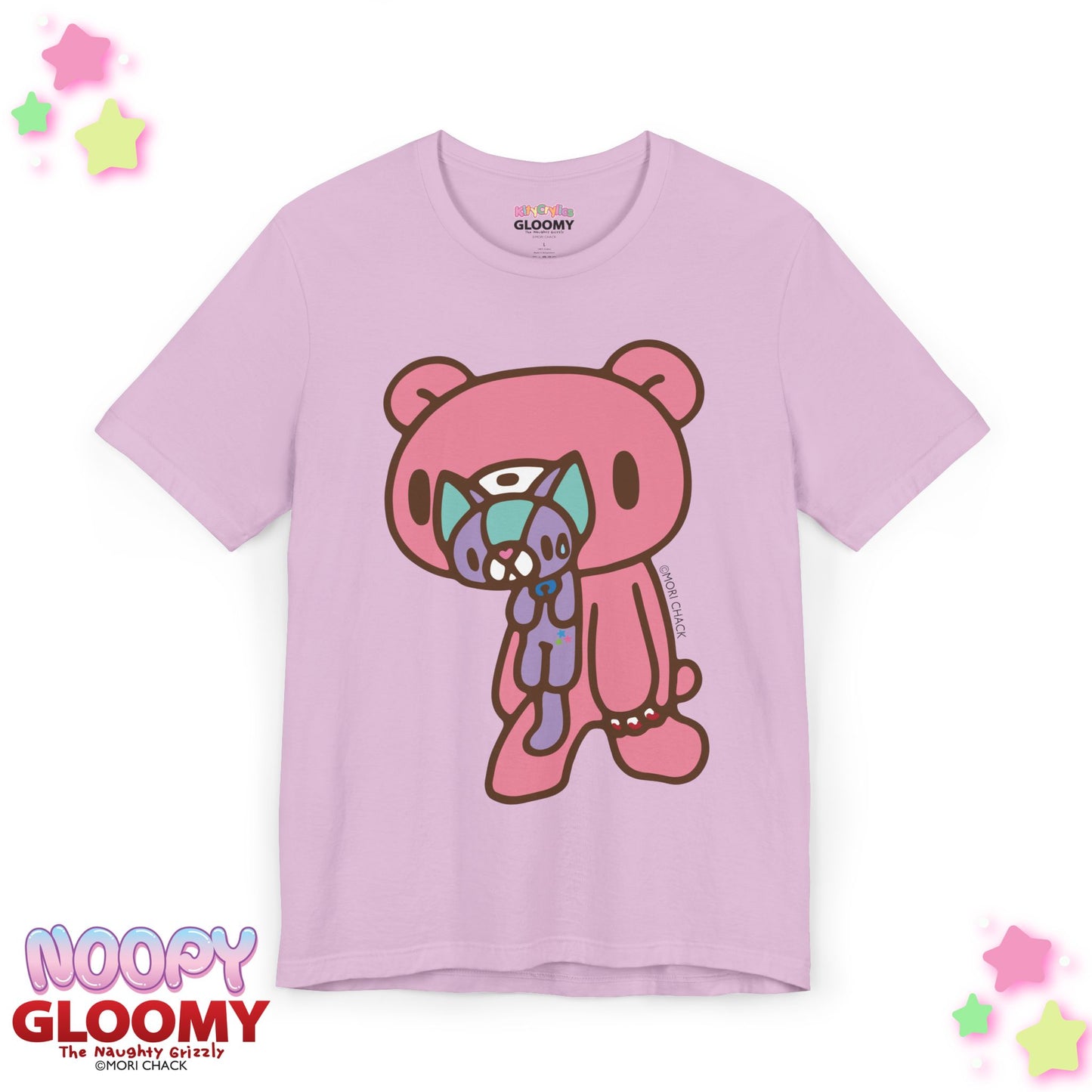 Gloomy Bear x Magical Noopy -  Unisex Tee Shirt [STANDING - LAVENDER]