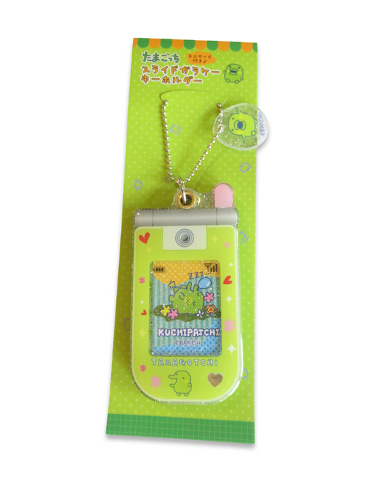 Tamagotchi Kuchipatchi Glittery Flip Phone Photo Holder Acrylic Keychain