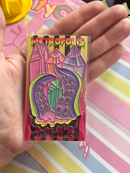 Stragglers Sale! Metropolis 3” Enamel Pin