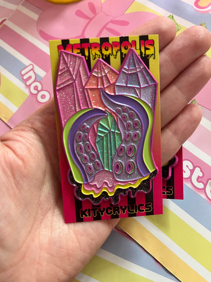 Stragglers Sale! Metropolis 3” Enamel Pin