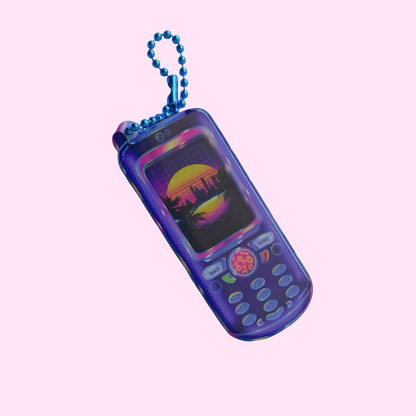 Nakia Skyline Vaporwave 3D Acrylic Keychain