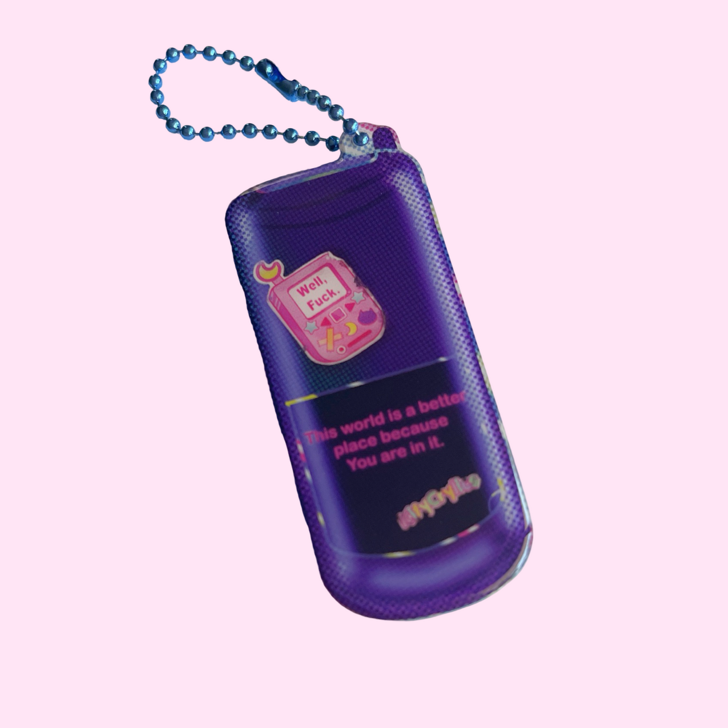 Nakia Skyline Vaporwave 3D Acrylic Keychain