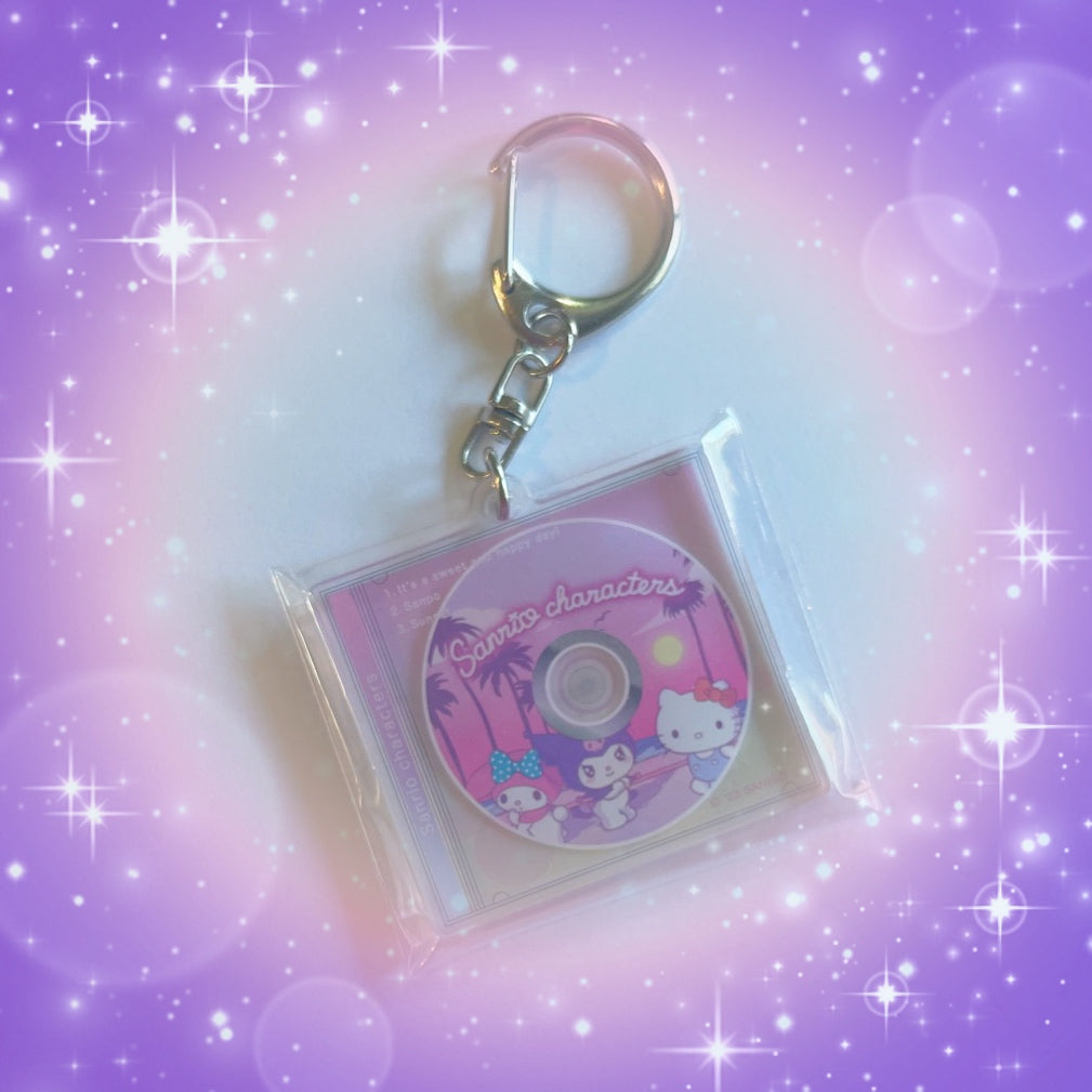 Sanrio Mystery Kawaii CD Laserdisc Acrylic Keychain