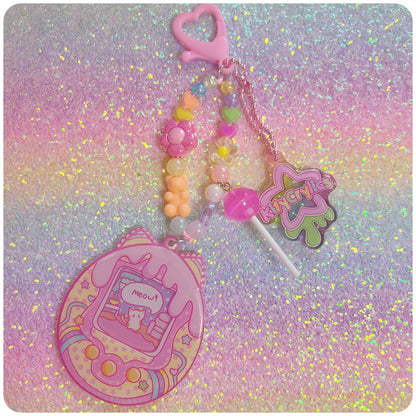 Meowagotchi Acrylic Kawaii Bag Charm