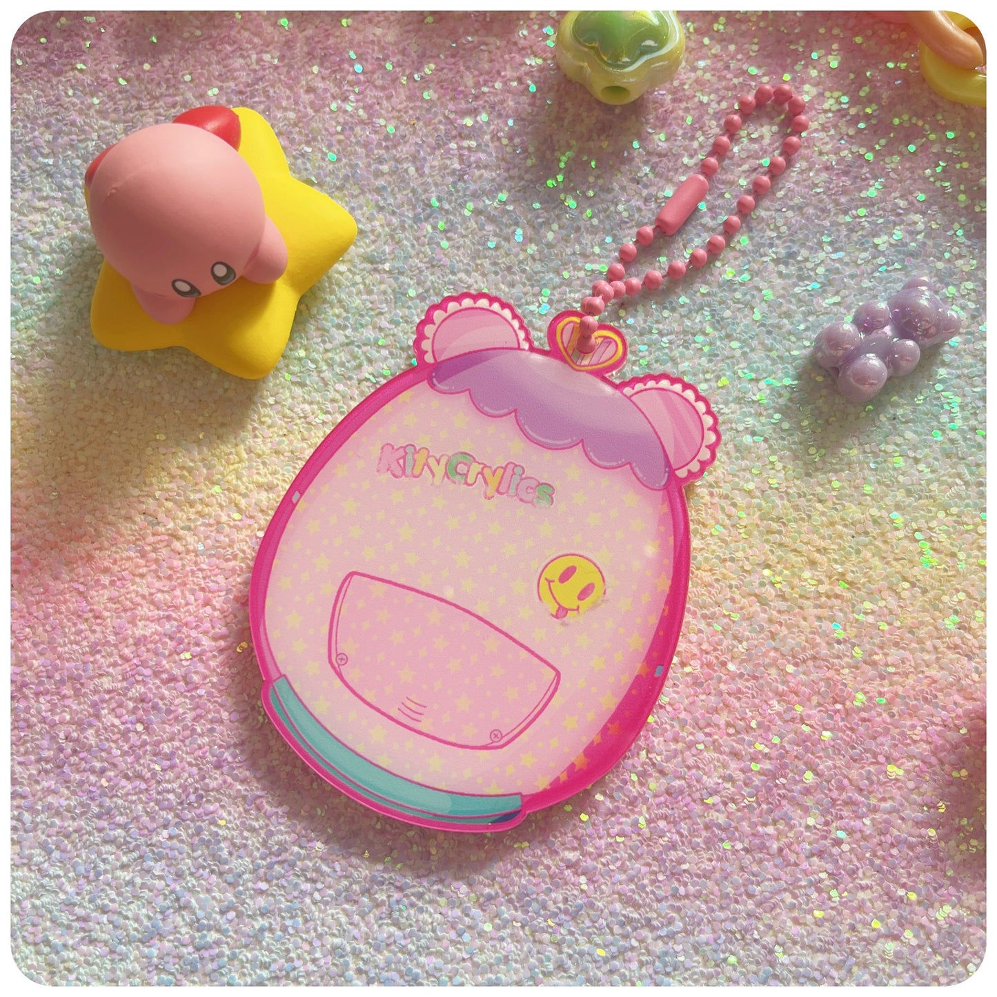 Magic Kirby Dreamland Tamagotchi Kawaii 3D Acrylic Keychain