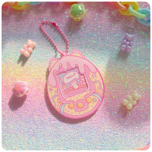 Meowmagotchi Kawaii 3D Acrylic Keychain