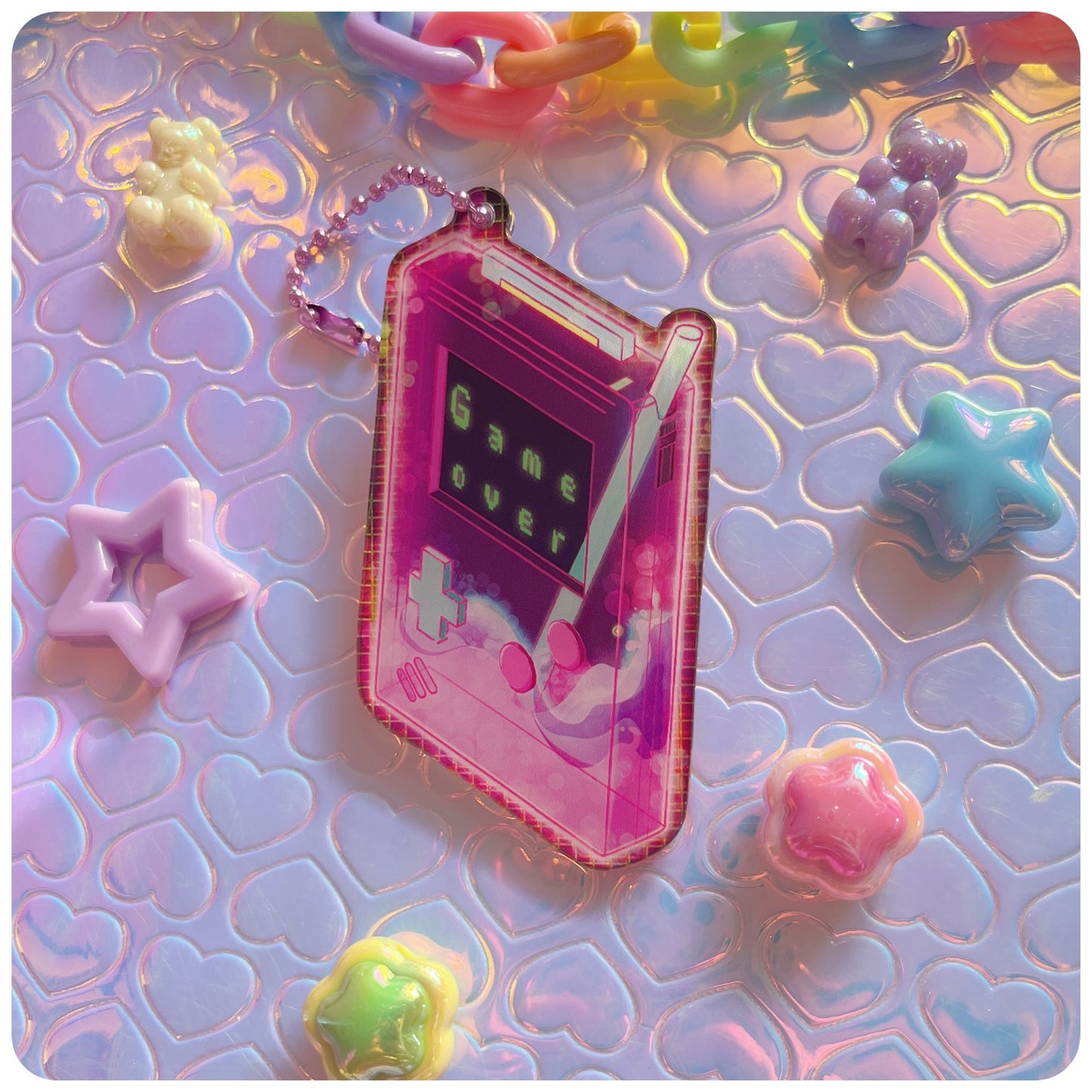 Game Over Z Vaporwave Acrylic Keychain