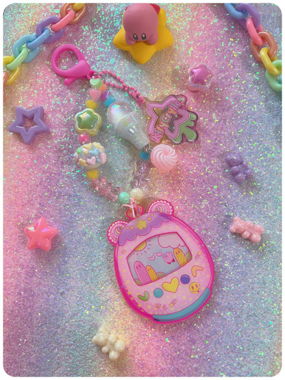 Kirby Dreamland Tamagotchi Inspired Bag charm