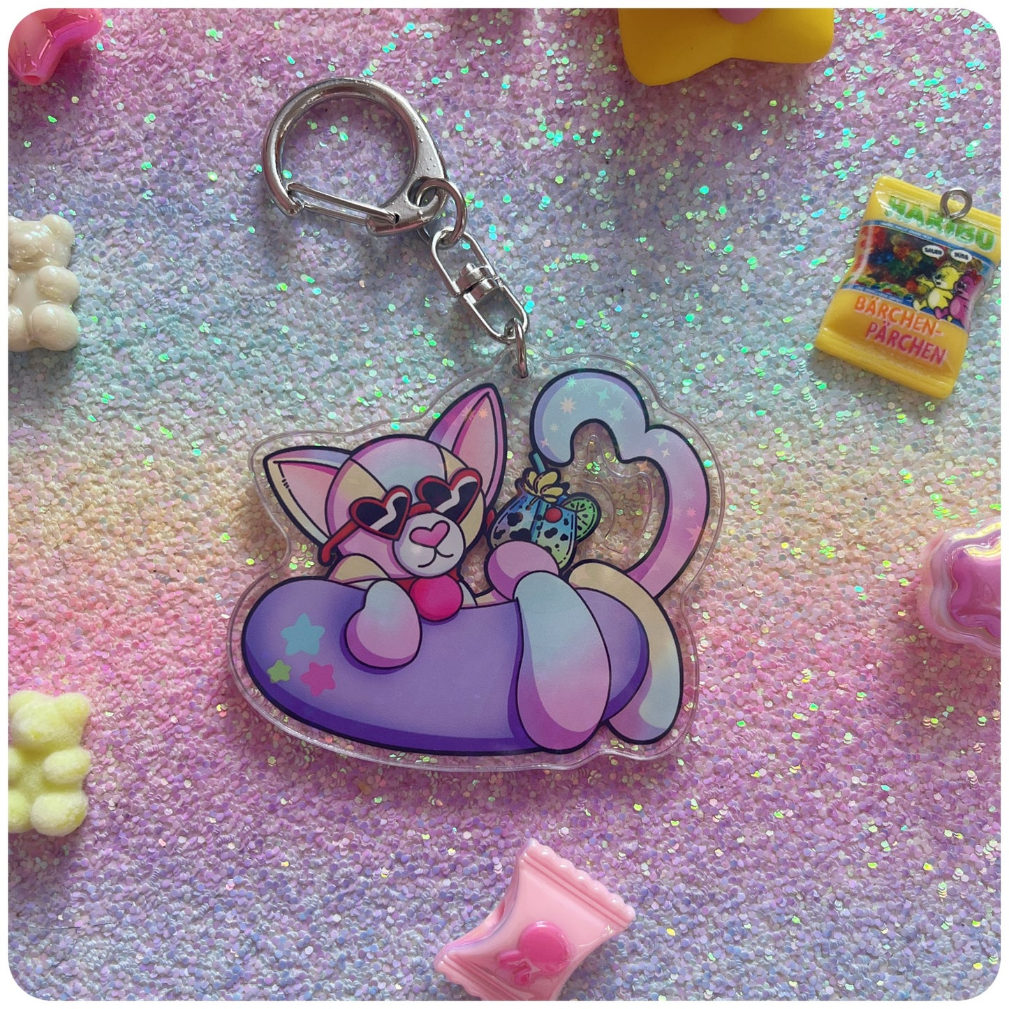 Floatin’ Noopy Acrylic Keychain