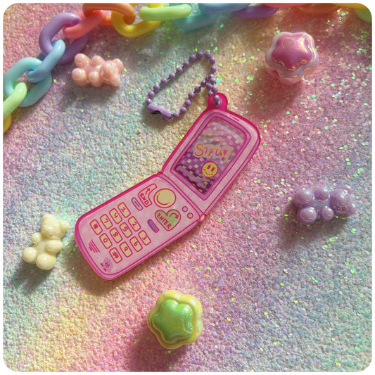 STFU Cellular Phone Kawaii 3D Acrylic Keychain