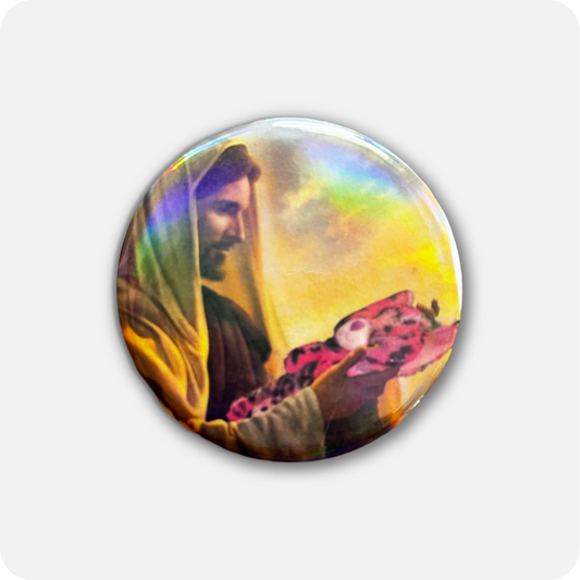 Jesus Loves Noopy 2.5" Button Badge