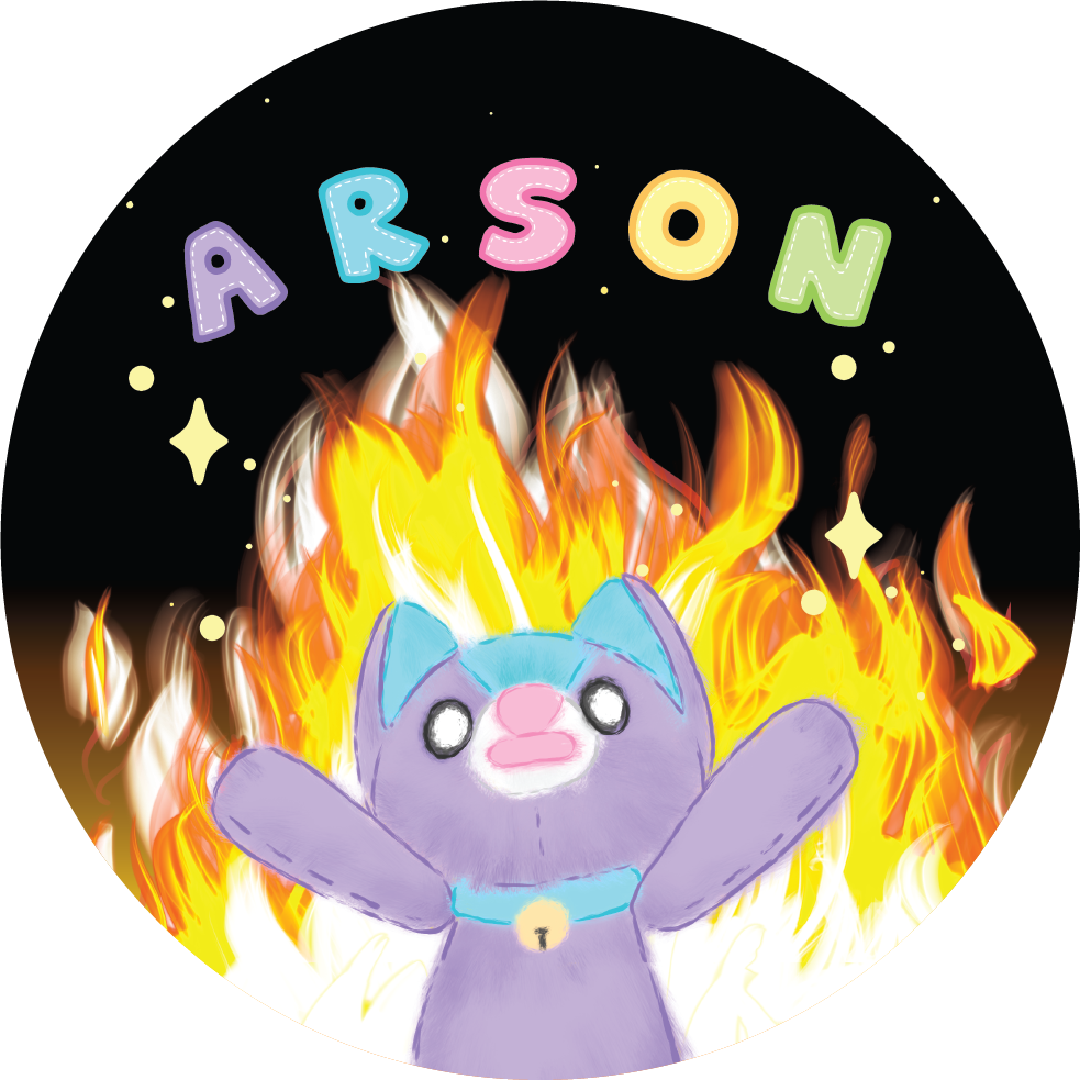 Arson Noopy 2.5" Button Badge