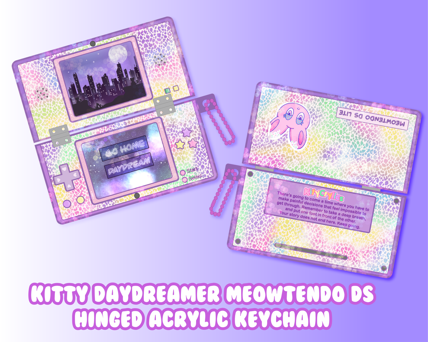 Kitty City Daydreamer Hinged Acrylic Keychain [IMPROVED!]