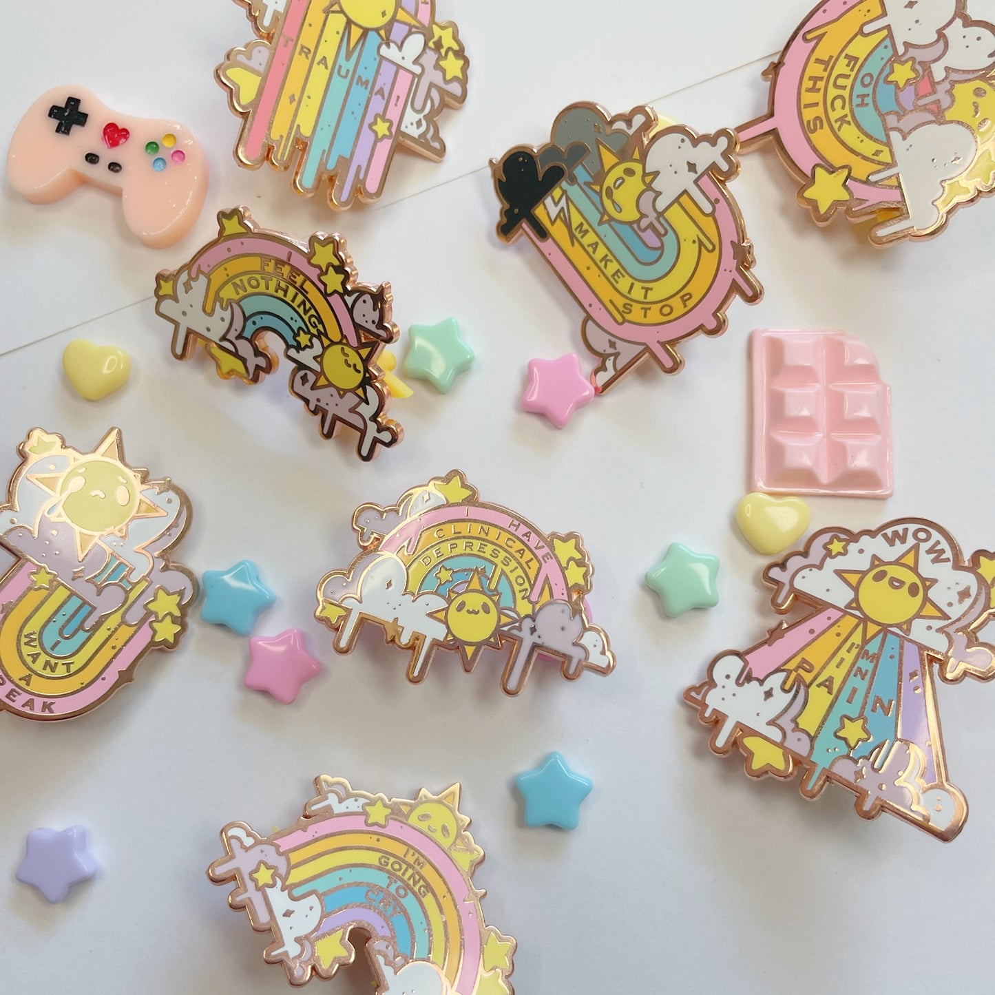 Sunshine & Rainbows Enamel Pin Series [Void Dust]