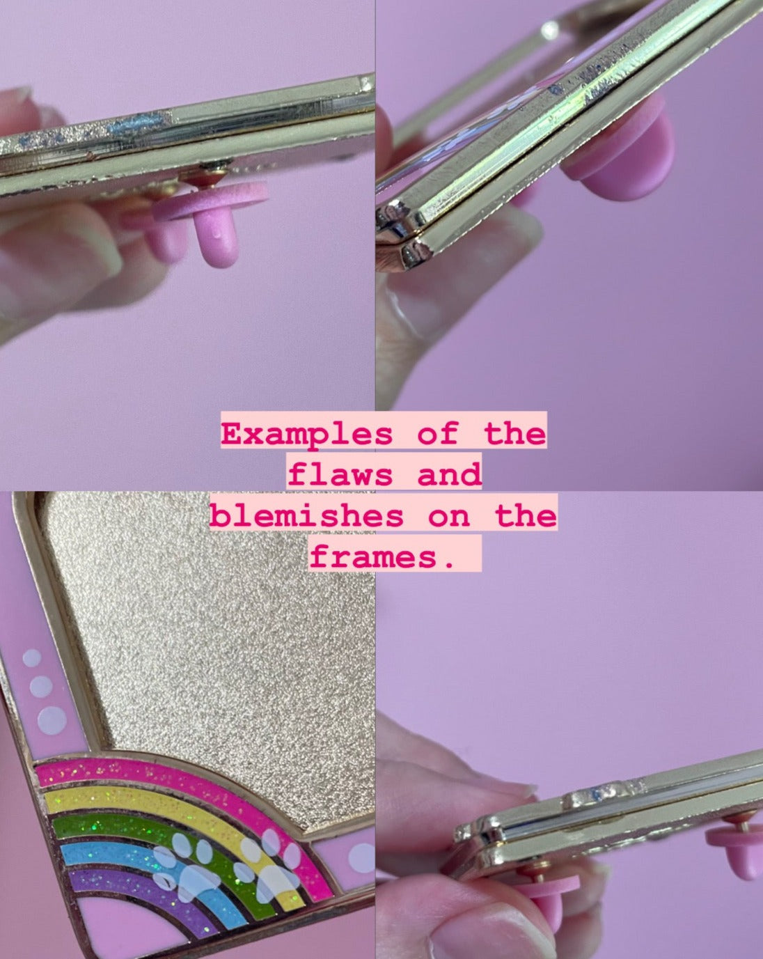 Mini Enamel Photo Frame Pin or Magnet