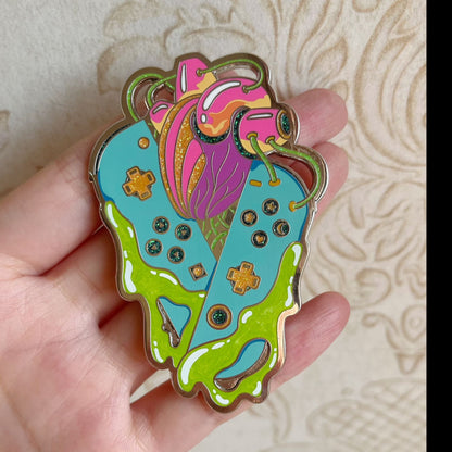 Heart of Control Enamel Pin - Collab